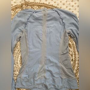 lululemon athletica Light Blue Long Sleeve Athletic Top